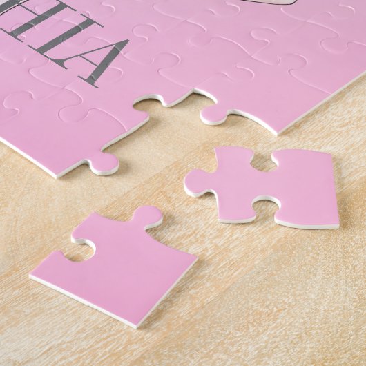 Ballet Ballerina Personal Pink Silver Legpuzzel (Zijkant)