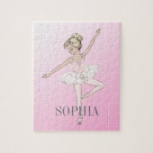 Ballet Ballerina Personal Pink Silver Legpuzzel (Verticaal)