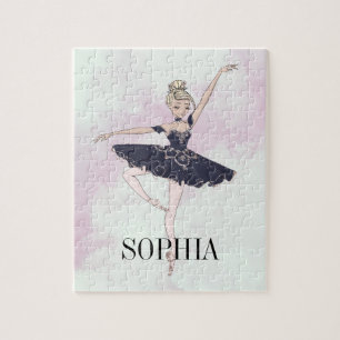 Ballet Ballerina Personal Roze Blue Legpuzzel
