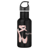 Ballet Ballerina Pink Pointe Shoes Custom 18oz Waterfles (Voorkant)