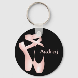 Ballet Ballerina Pink Pointe Shoes Custom Basic Sleutelhanger