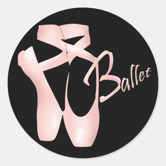 Ballet Ballerina Pink Pointe Shoes Sticker (Voorkant)