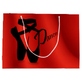 Ballet Ballerina Pointe Shoes Dance LG Gift Bag Groot Cadeauzakje (Achterkant)