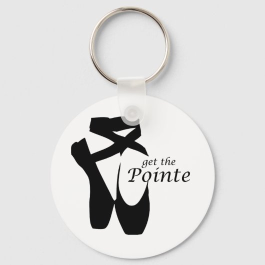 Ballet Ballerina Pointe Shoes Funny Sleutelhanger (Voorkant)