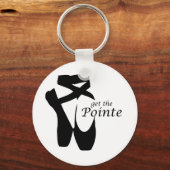 Ballet Ballerina Pointe Shoes Funny Sleutelhanger (Voorkant)