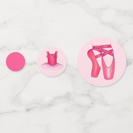 Ballet Ballerina Pointe Shoes Tutu Birthday Party Confetti (Achterkanten)