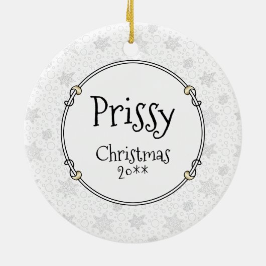 Ballet Ballerina Princess Greyhound Dog (grijs) Keramisch Ornament (Achterkant)