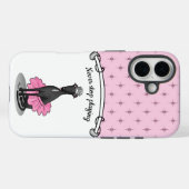 Ballet Ballerina Princess Greyhound Dog (zwart) Case-Mate iPhone Case (Achterkant (horizontaal))