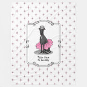 Ballet Ballerina Princess Greyhound Dog (zwart) Fleece Deken (Voorkant)