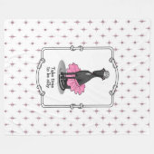 Ballet Ballerina Princess Greyhound Dog (zwart) Fleece Deken (Voorkant (Horizontaal))