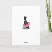 Ballet Ballerina Princess Greyhound Dog (zwart) Kaart (Achterkant)