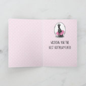 Ballet Ballerina Princess Greyhound Dog (zwart) Kaart (Binnen)