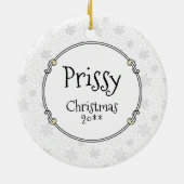 Ballet Ballerina Princess Greyhound Dog (zwart) Keramisch Ornament (Achterkant)