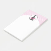 Ballet Ballerina Princess Greyhound Dog (zwart) Post-it® Notes (Schuin)