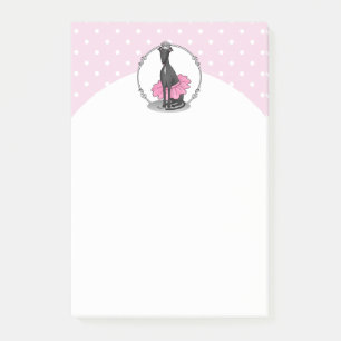 Ballet Ballerina Princess Greyhound Dog (zwart) Post-it® Notes