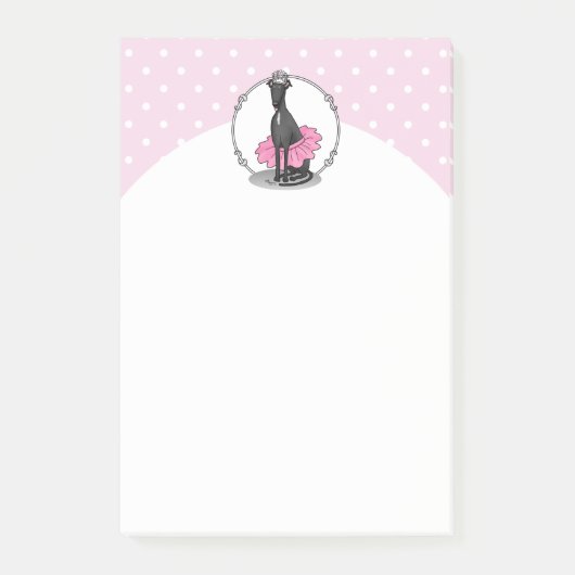 Ballet Ballerina Princess Greyhound Dog (zwart) Post-it® Notes (Voorkant)