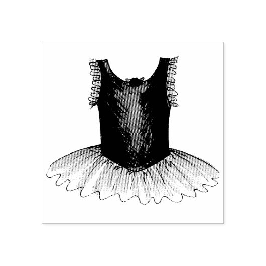 Ballet Ballerina Tutu Dance Overweging kostuum Rubberstempel (Afrduk)