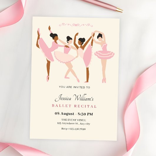Ballet Ballerina voorstelling Kaart