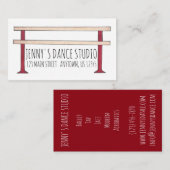 Ballet Barre Ballerina Dance Teacher Studio Dancer Visitekaartje (Voorkant / Achterkant)