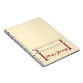 Ballet Barre Dance leraar Gepersonaliseerd Balleri Notitieboek (Rechterzijde)