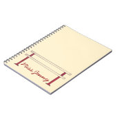 Ballet Barre Dance leraar Gepersonaliseerd Balleri Notitieboek (Linkerzijde)