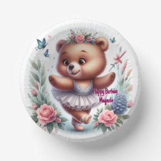 Ballet Bear Birthday Bowls Papieren Kommen