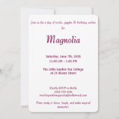 Ballet Bear Birthday Invitation Kaart (Achterkant)