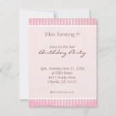 Ballet Beer Roze Snoep Birthday Uitnodiging (Achterkant)