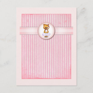 Ballet Beer Roze Snoep Birthday Uitnodiging