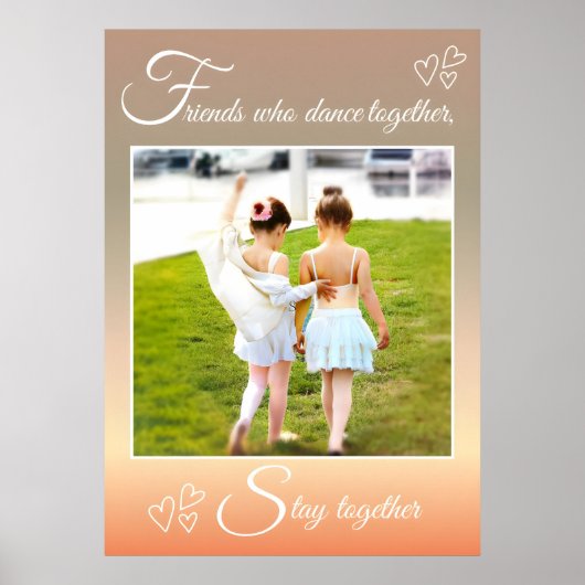 Ballet Beste Vrienden Dans Quote & Foto Poster (Voorkant)