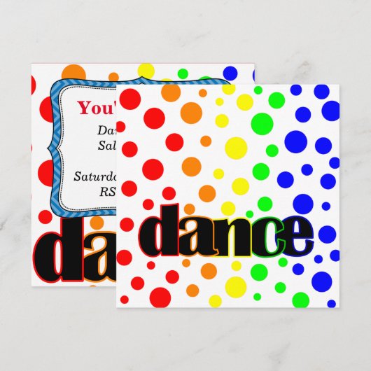 Ballet Birthday/Dance Party Invitation Kaart (Voorkant / Achterkant)