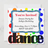 Ballet Birthday/Dance Party Invitation Kaart (Achterkant)
