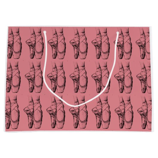 Ballet Birthday Gift Bag Large Cadeautasje (Voorkant)