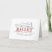 Ballet Birthday in Words Kaart (Voorkant)