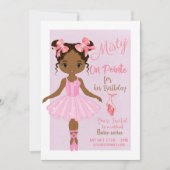 Ballet Birthday Invitation Kaart (Voorkant)