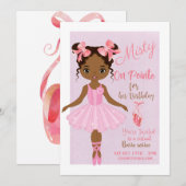 Ballet Birthday Invitation Kaart (Voorkant / Achterkant)