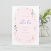 Ballet Birthday Party Invitation Kaart (Staand voorkant)
