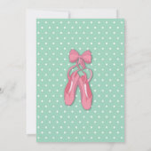 Ballet Birthday Party Tutu Ballerina Girls Invite Kaart (Achterkant)