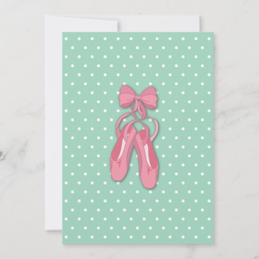 Ballet Birthday Party Tutu Ballerina Girls Invite Kaart (Achterkant)