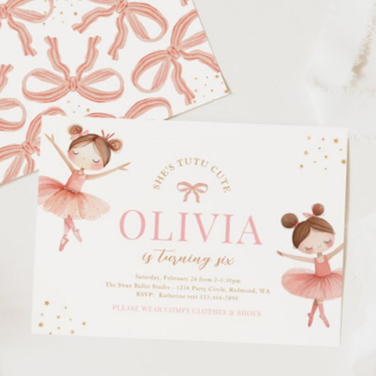 Ballet Birthday Uitnodiging