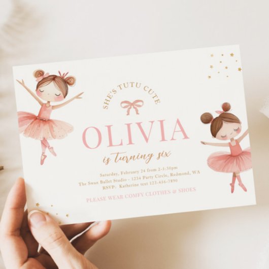 Ballet Birthday Uitnodiging