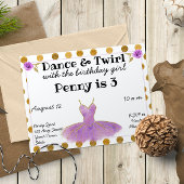 Ballet Birthday Uitnodiging