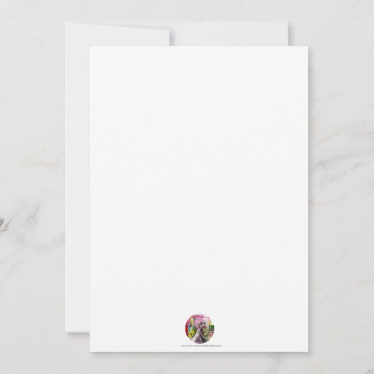 Ballet Birthday Uitnodiging (Achterkant)