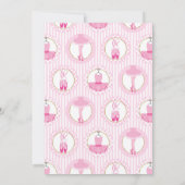 Ballet Birthday Uitnodiging Roze Ballerina Dancer (Achterkant)