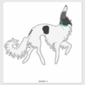 Ballet Borzoi Die Cut Vinyl Sticker (Vel)