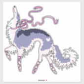 Ballet Borzoi Die Cut Vinyl Sticker (Vel)