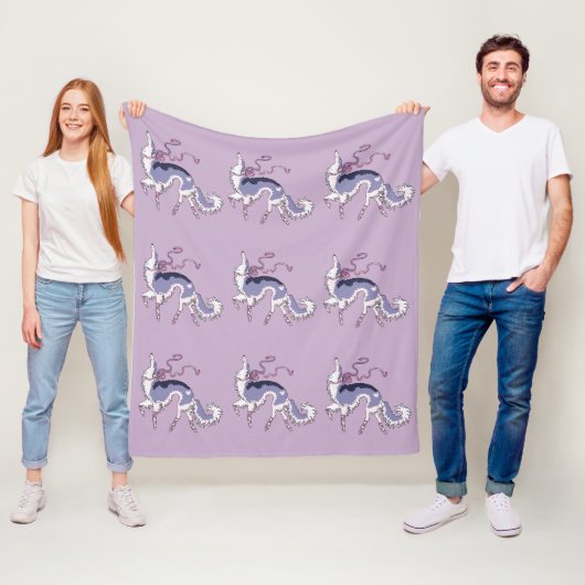 Ballet Borzoi Fleece Throw (In situ)