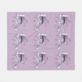 Ballet Borzoi Fleece Throw (Voorkant (Horizontaal))
