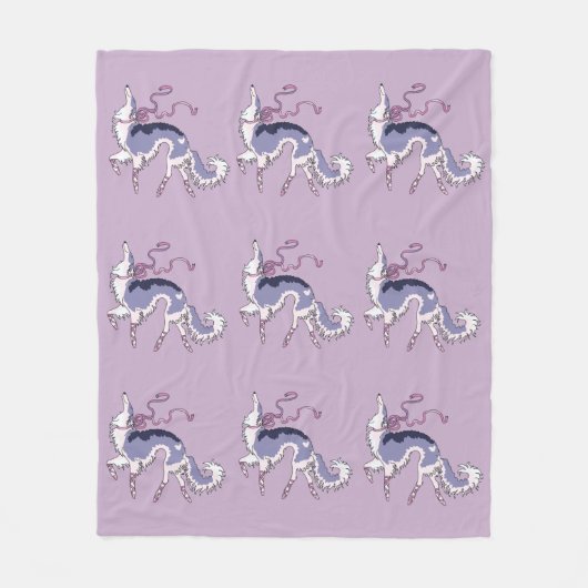 Ballet Borzoi Fleece Throw Deken (Voorkant)