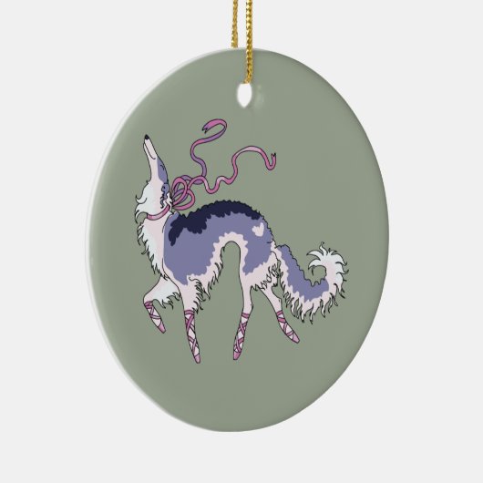 Ballet Borzoi Keramisch Ornament (Rechts)
